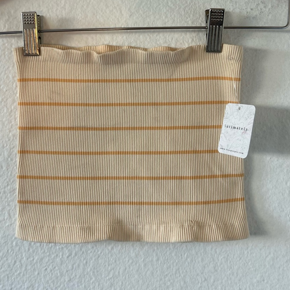 FP intimately Cream Stripes Tube Top Size L/XL
